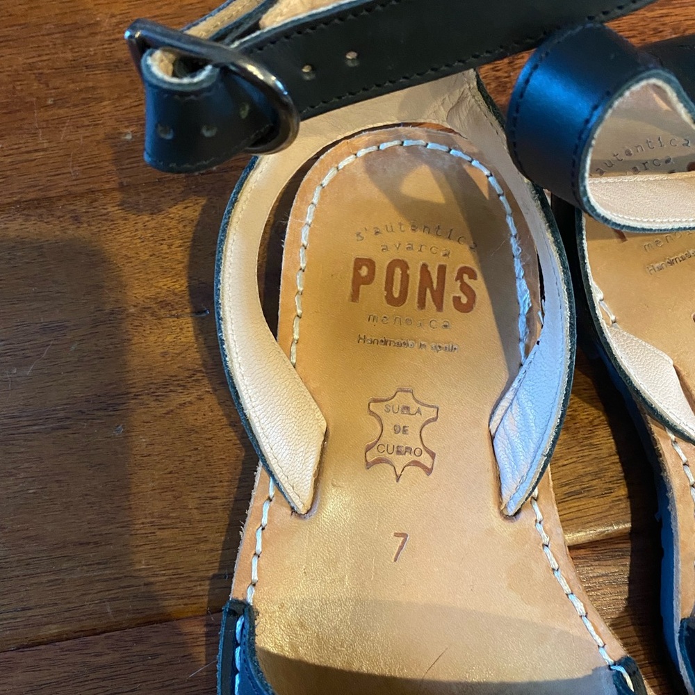 Black Ankle Strap Pons Avarca - Picture 5 of 7